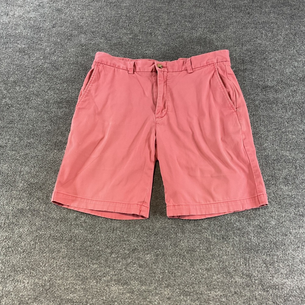 Vineyard Vines Breaker Shorts Mens 33 Coral Pink Cotton Stretch Chino 9 Inch